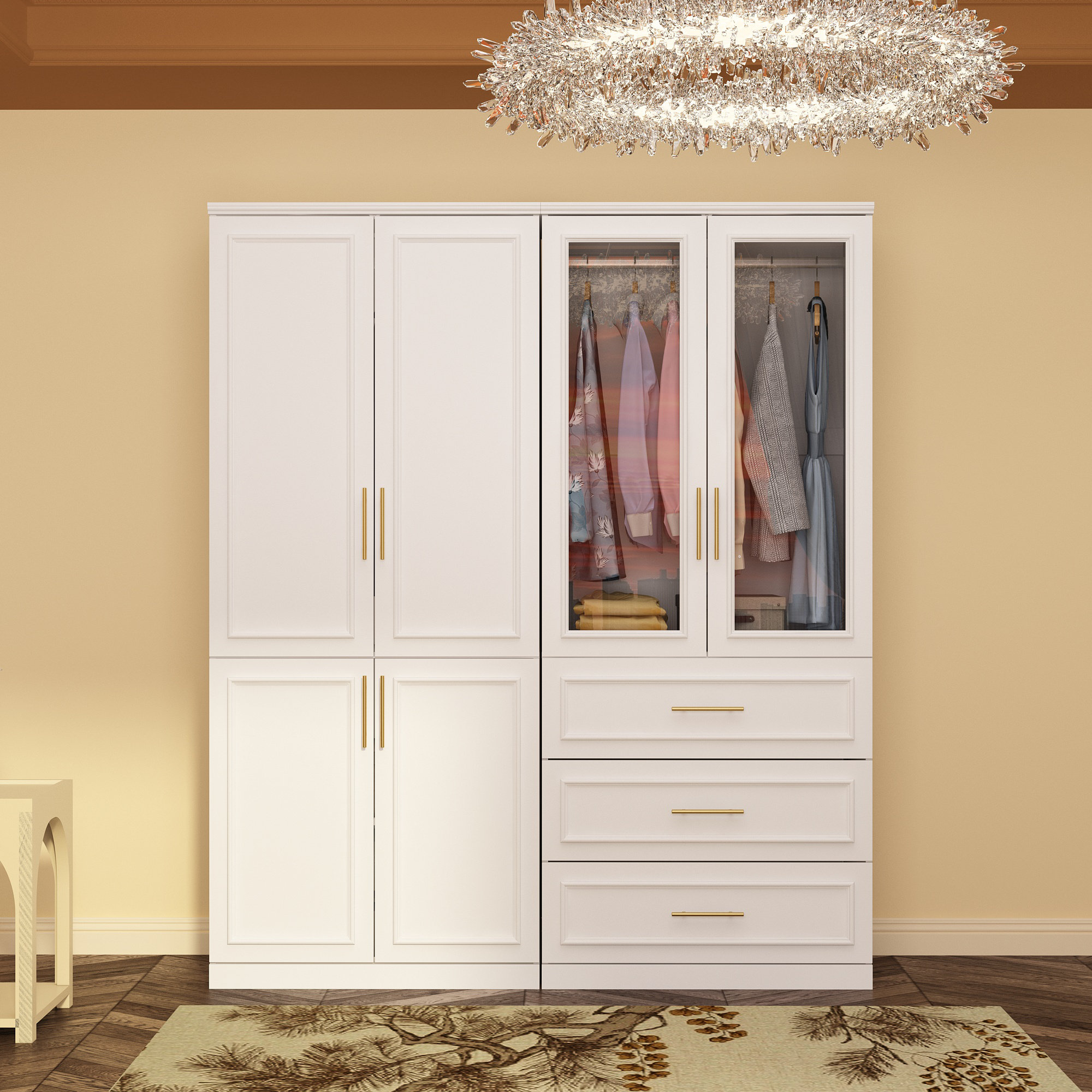 Small armoire with drawers sales